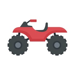 Hunter quad bike icon. Flat illustration of hunter quad bike vector icon for web design