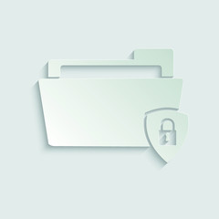  folder icon. protect folder icon, data protect icon paper icon