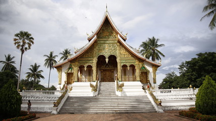 The most beautiful temple in Luang Prabang the Wat Ho Pha Bang, Laos