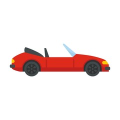 Fast cabriolet icon. Flat illustration of fast cabriolet vector icon for web design