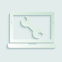   notebook icon with repair Icon vector paper icon