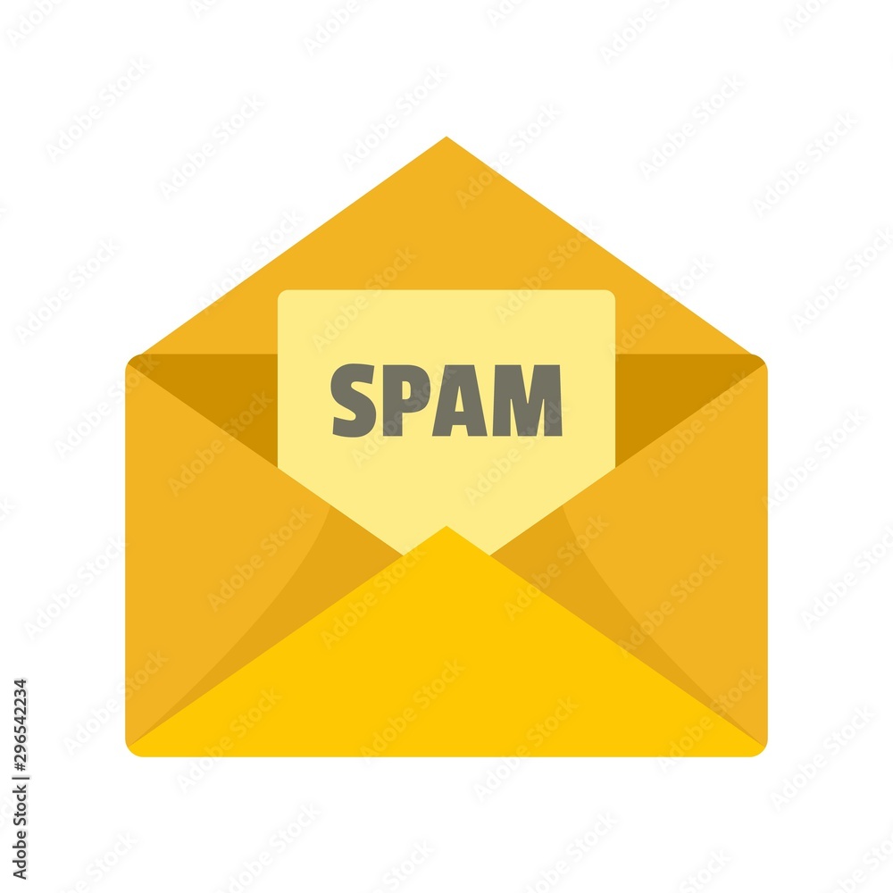Aufkleber mail spam icon. flat illustration of mail spam vector icon for web design