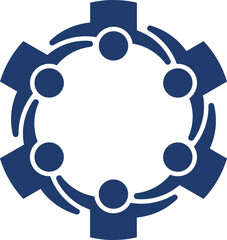 Multiethnic group of people holding together, community and friendship concept. Vector Logo