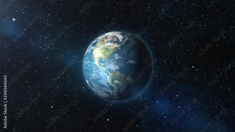 Canvas Prints earth zoom in from outer space until white clouds fill the screen. elements of this image furnished 