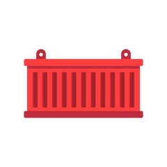 Cargo container icon. Flat illustration of cargo container vector icon for web design