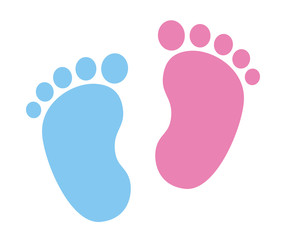 Baby foot barefoot sole imprint icon
