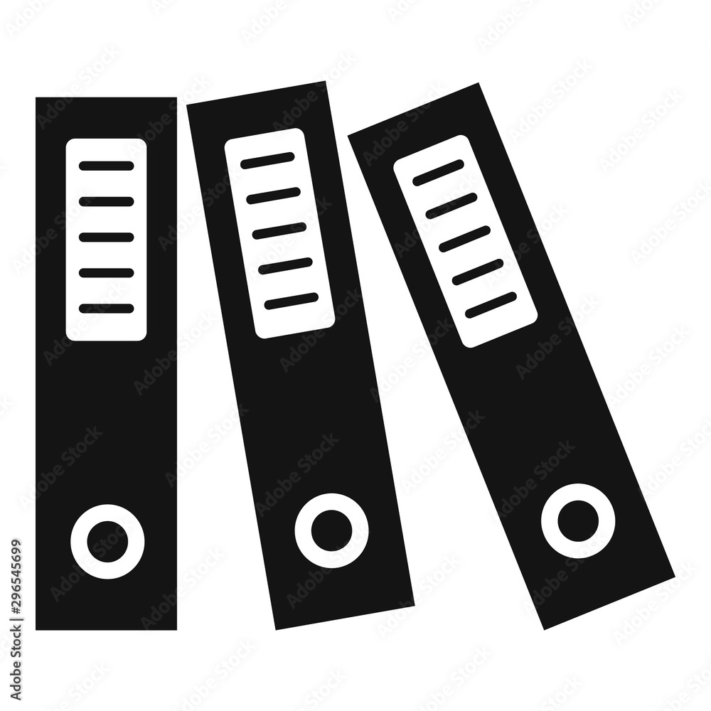 Poster office folder icon. simple illustration of office folder vector icon for web design isolated on whit