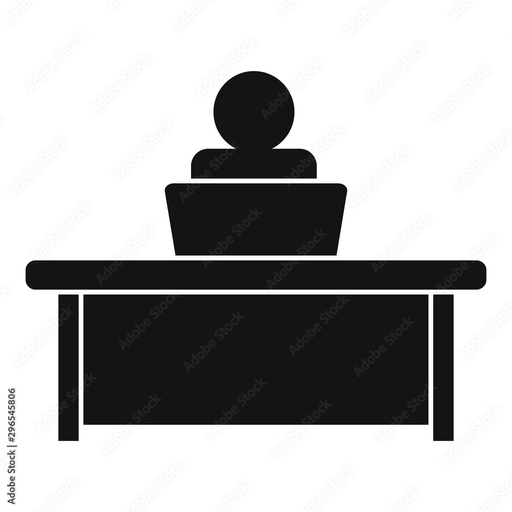 Poster administrator desktop icon. simple illustration of administrator desktop vector icon for web design 