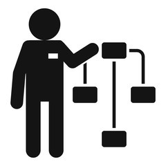 Administrator staff icon. Simple illustration of administrator staff vector icon for web design isolated on white background