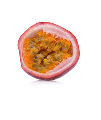 Passion fruit isolated on white background.