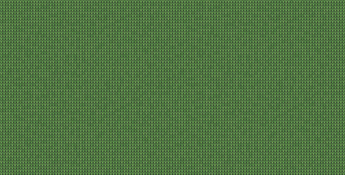 Vector green christmas seamless knitting texture.