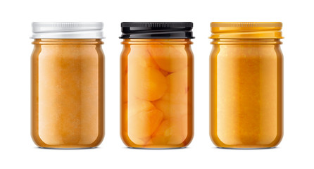 Set of Glass Jar with Jam. 