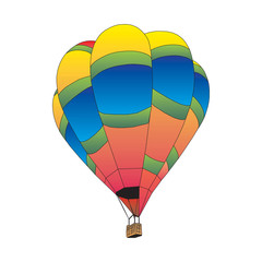 Fototapeta premium Hot Air Balloon on a white background