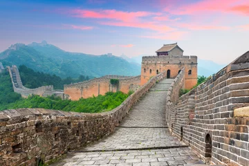Acrylic prints Chinese wall Great Wall of China at the Jinshanling section.
