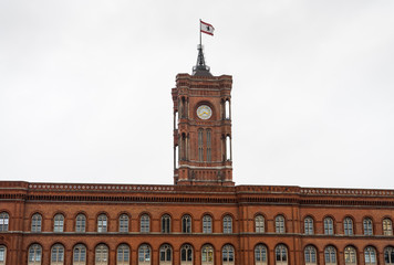 The Red Town Hall (Rotes Rathaus), located in the Mitte district near Alexanderplatz, one of...