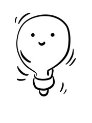 Economic, Electrical, Energy, Light Bulb. Illustration Hand Drawn Brush. Flat, Icon, Sign, Symbol, Object, Graphic Design, Element