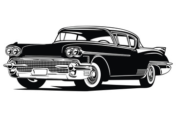 Classic vintage retro custom car image