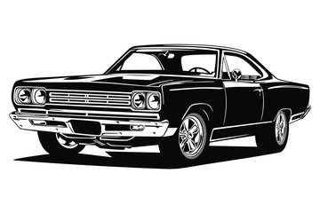 Classic vintage retro custom car image