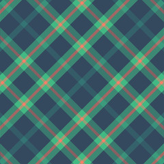 Tartan Pattern in Blue and Green