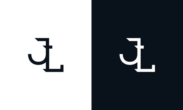 Minimalist line art letter JL logo. This logo icon incorporate with two letter in the creative way.