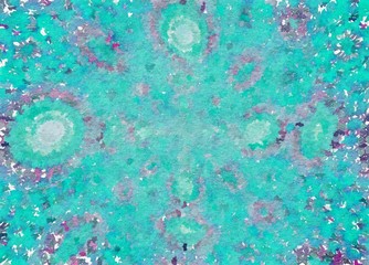 Obraz na płótnie Canvas watercolor digital graphic kaleidoscope abstract background 