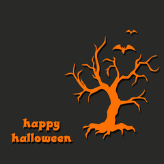 Halloween background. Halloween orange and black illustration with spooky heroes..