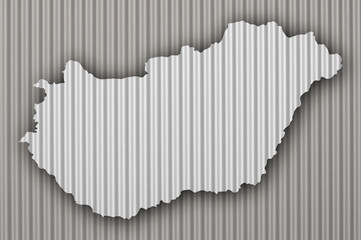 Karte von Ungarn auf Textur