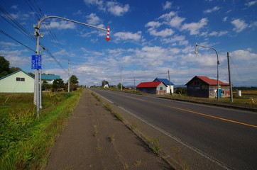 北海道の田舎の国道