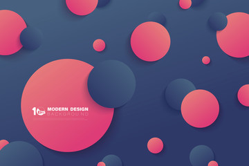 Abstract gradient circles of contrast color decoration background. illustration vector eps10
