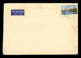 Luftpost airmail Australien Australia Umschlag envelope Briefmarken stamps vintage retro 1956...