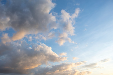 white clouds and gray on blue sky ,nature cloud