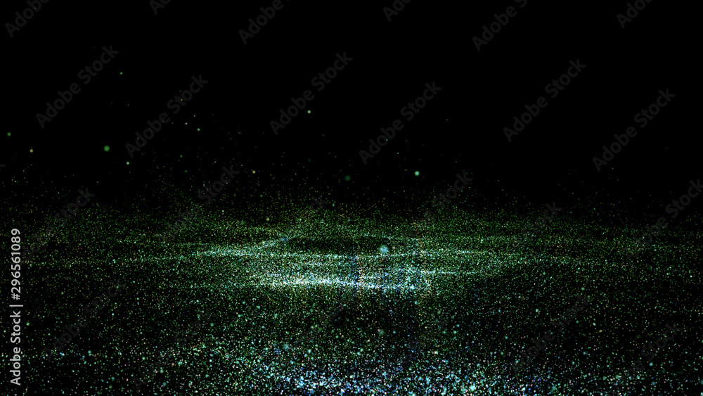 Poster abstract light effect glow in darl space background