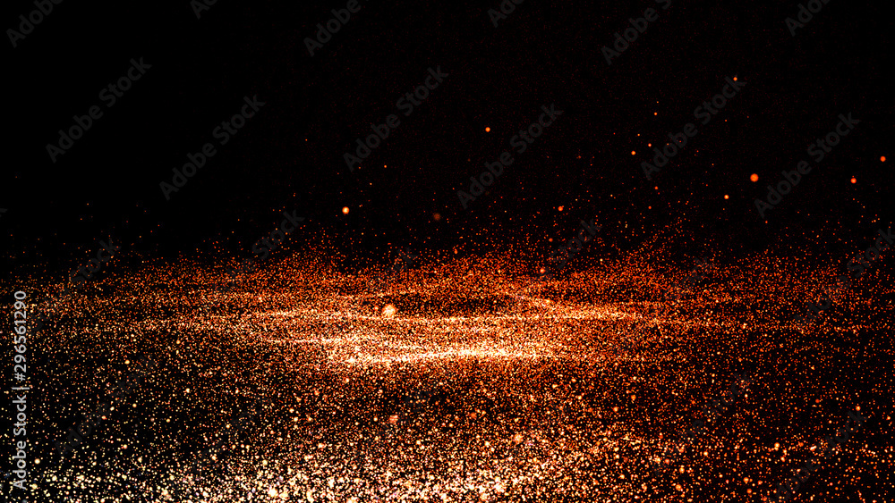 Canvas Prints abstract light effect glow in darl space background