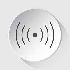 sound symbol - simple gray icon on white button