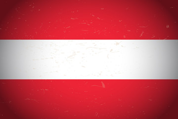 Flag of Austria. Vector illustration. Grunge background