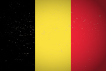 Fototapeta premium Flag of Belgium. Vector illustration. Grunge background