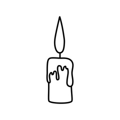 halloween candle decoration isolated icon vector illustration design