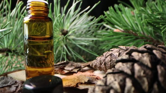 alternative medicine - organic pine essential oil