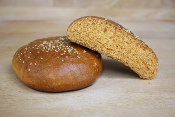 panino isolato per hamburger o sandwich nero bianco 