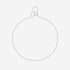 Christmas toy ball, decoration element design, vector illustration