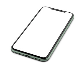Smartphone with blank screen. Template, mockup, design.	