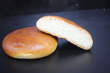 panino isolato per hamburger o sandwich nero bianco 