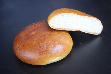 panino isolato per hamburger o sandwich nero bianco 