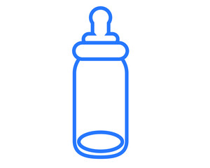 simple drawing vector, baby bottle