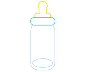 simple drawing vector, baby bottle