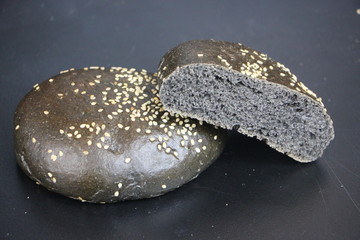 panino isolato per hamburger o sandwich nero bianco 