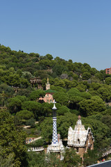 Fototapeta na wymiar park güell in barcelona, spanien