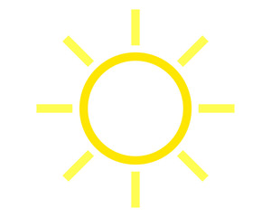 simple drawing vector, sun icon