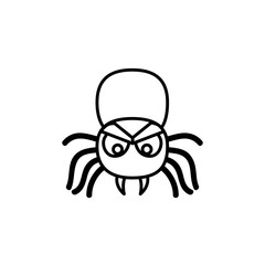 halloween spider insect isolated icon vector illustration design