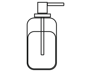 Simple drawing vector, hand soap bottle icon